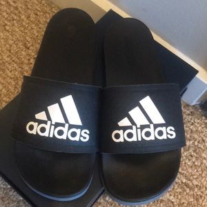 Black Adidas Sliders